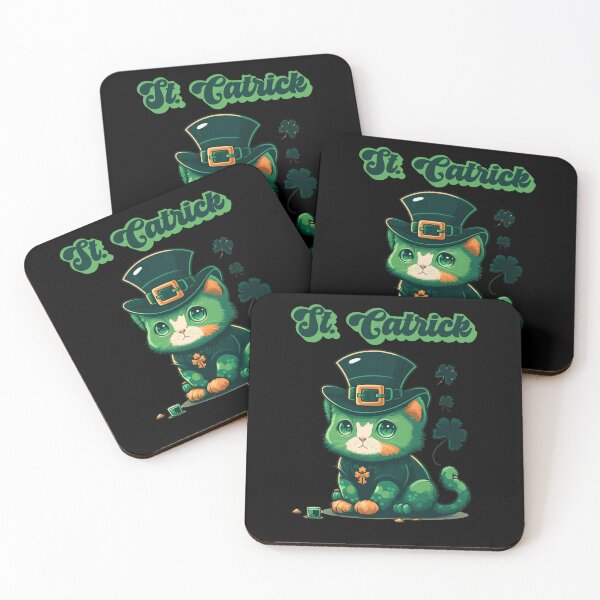 Item preview, St Catrick Kitten Saint Patricks Day Lucky Cats designed and sold by Hananiah Merch.