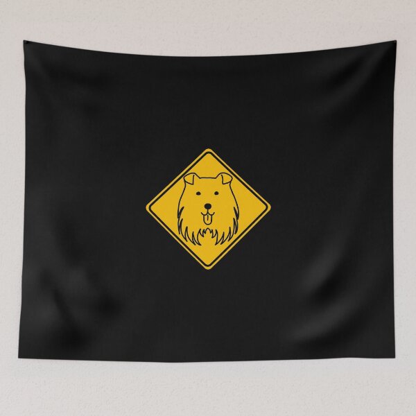 Item preview, Cute Dog Road Sign Design designed and sold by derendesign.