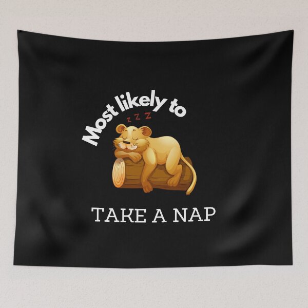 Item preview, Most likely to Take a Nap - Lion down and Sleeping  designed and sold by Ceramic Scripture.