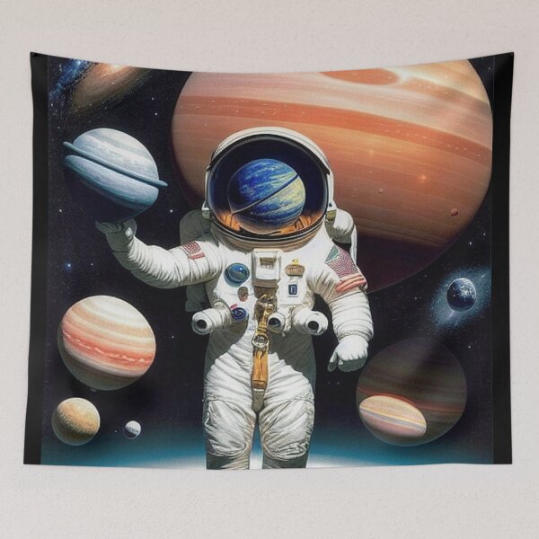 Aperçu de l'œuvre Le voyage de l'astronaute #6 créée et vendue par Yarora.ai.