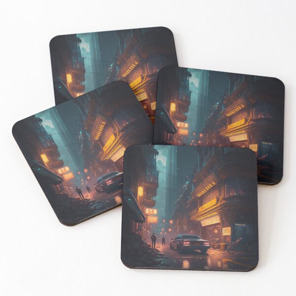 Item preview, ciudad ciberpunk designed and sold by TeEmporium.