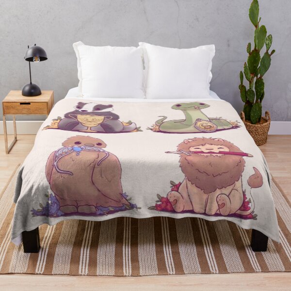 4 magical animals Throw Blanket