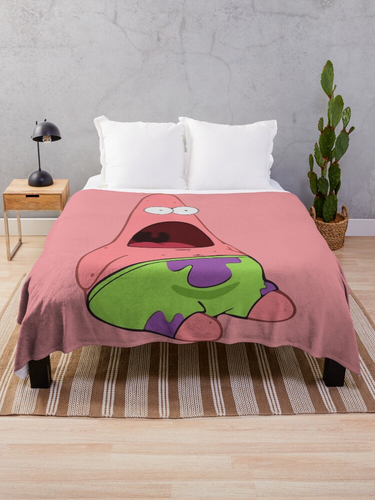 Surprised Patrick Throw Blanket for Sale by TroyBolton17 Redbubble