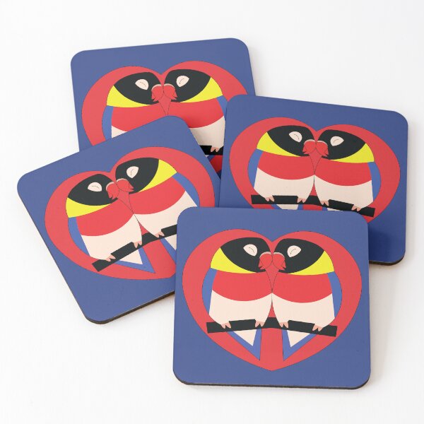 Item preview, Polyamory Pride Lovebirds designed and sold by nolessjess.