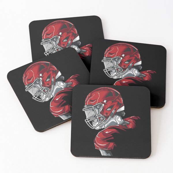 Item preview, Red American football player with helmet sport designed and sold by FrenchsTuck.