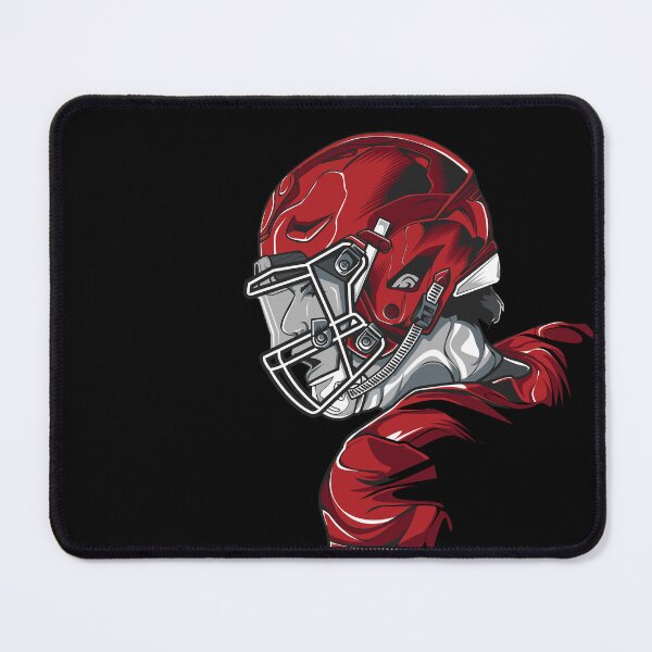Item preview, Red American football player with helmet sport designed and sold by FrenchsTuck.