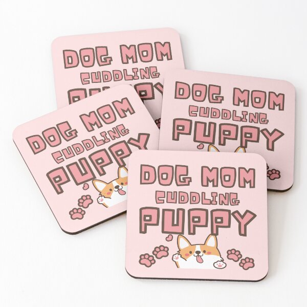 Item preview, DOG MOM CUDDLING PUPPY, DOGS LOVERS designed and sold by hijasminflower.