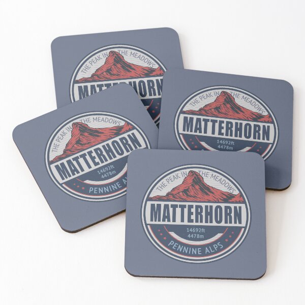 Item preview, Matterhorn Pennine Alps Vintage Mountain Hiking Design designed and sold by CynthiaGraphics.