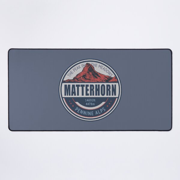 Item preview, Matterhorn Pennine Alps Vintage Mountain Hiking Design designed and sold by CynthiaGraphics.