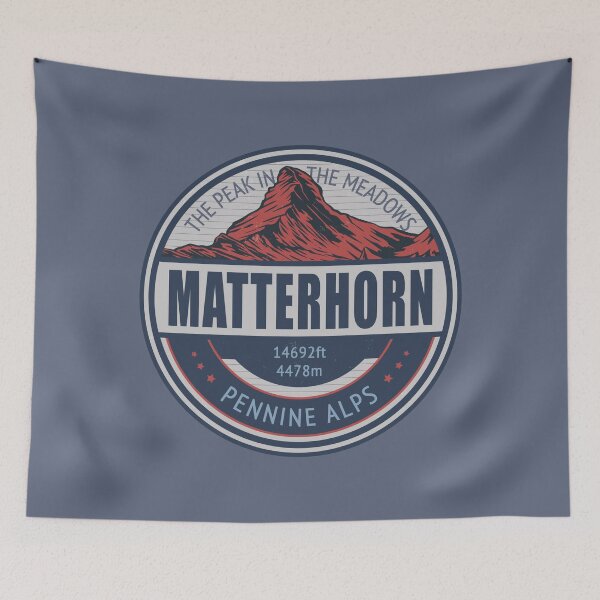 Artikelvorschau, Matterhorn Pennine Alps Vintage Bergwanderdesign entworfen und verkauft von CynthiaGraphics.