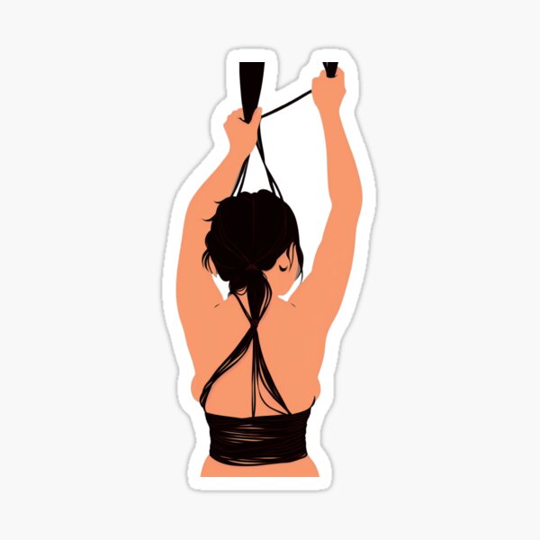 Woman tied in shibari. Sticker