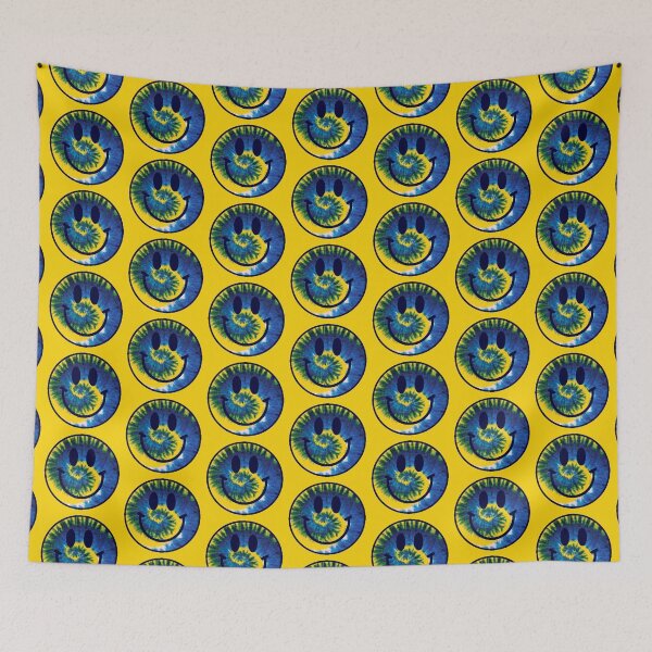 Item preview, BLUE AND GOLD TIE DYE SMILE designed and sold by MNG123.