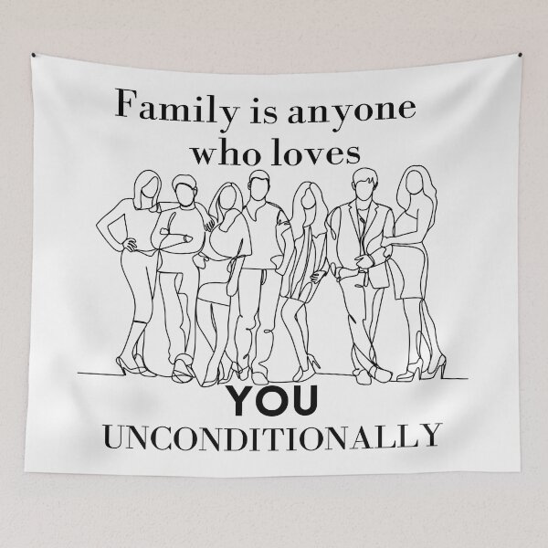 Item preview, Family is Anyone Who Loves You Unconditionally  designed and sold by Novelty-Shirts.