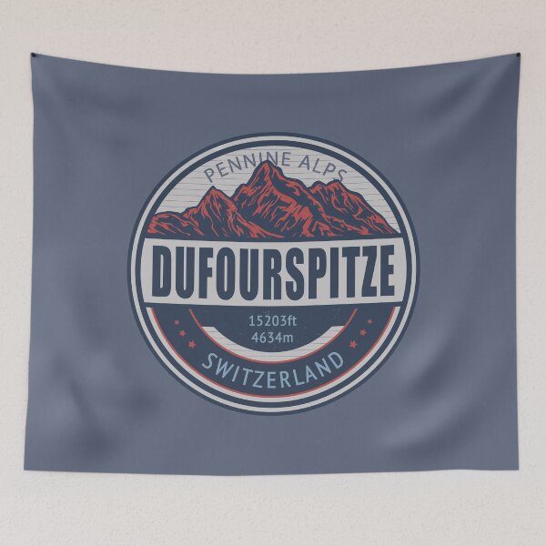 Item preview, Dufourspitze Switzerland Vintage Mountain Hiking Design designed and sold by CynthiaGraphics.