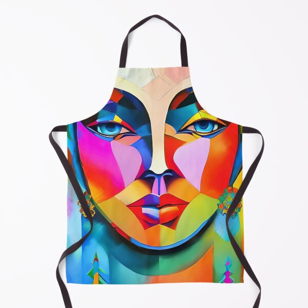 Artikelvorschau,  Abstraktes Frauengesicht Galeriedruck Porträt im kubistischen Stil entworfen und verkauft von colortrends.