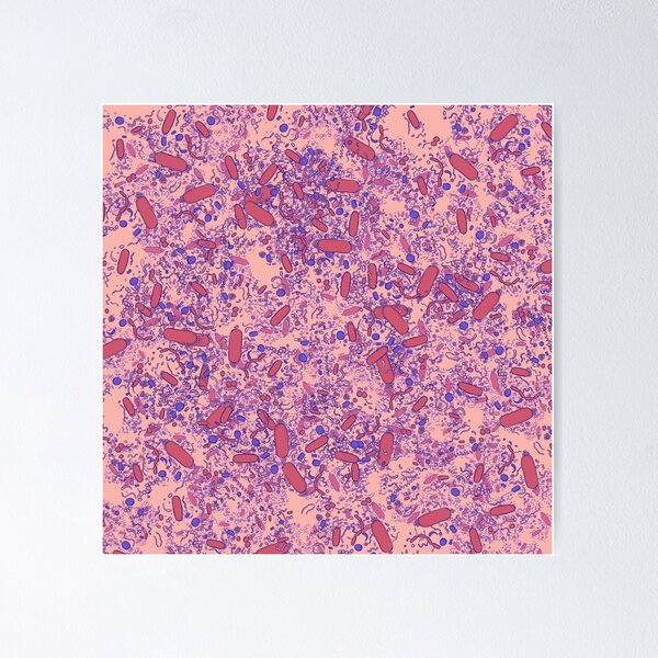Item preview, Bacteria shapes (rose) designed and sold by vividbiology.