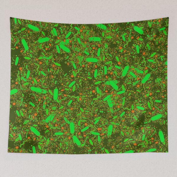 Item preview, Bacteria shapes (green) designed and sold by vividbiology.