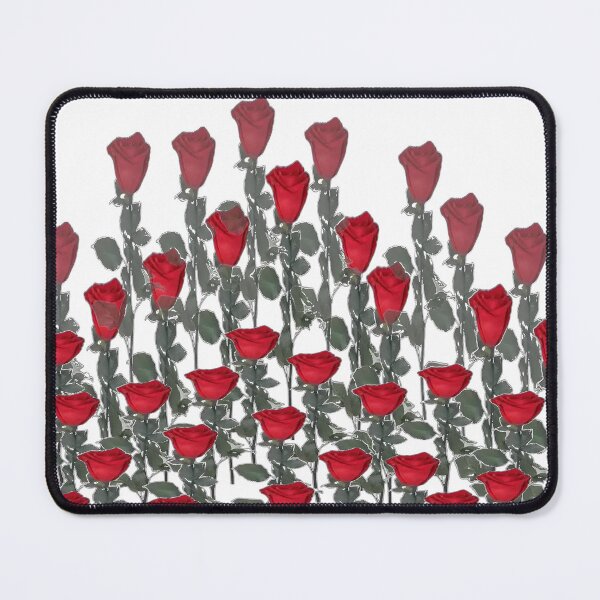 Item preview, RED ROSE BUDS PATTERN WHITE ART designed and sold by sharlesart.
