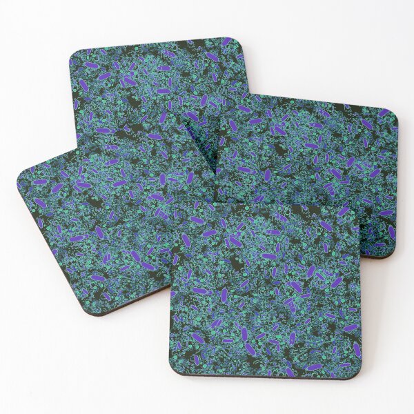 Item preview, Bacteria shapes (black) designed and sold by vividbiology.