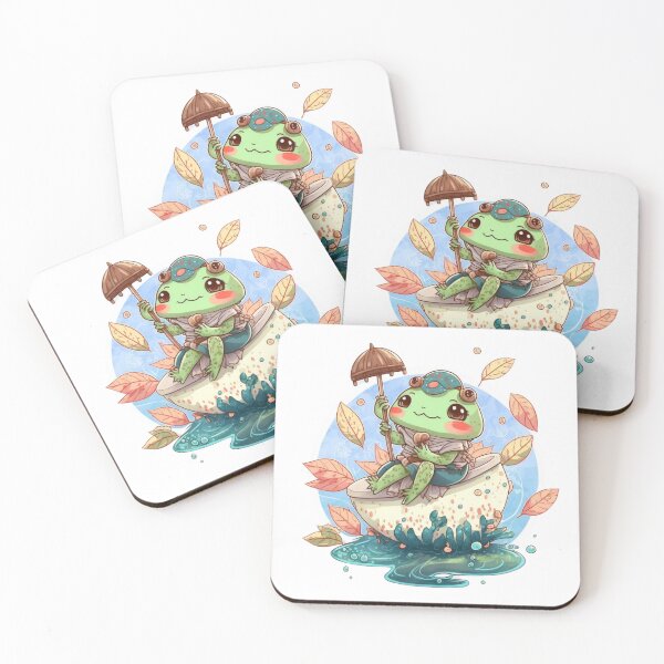 Item preview, Frog in the Rain Sticker designed and sold by Cute Critters Stickers.