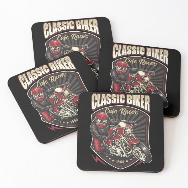 Item preview, Classic racer Biker motorcycle vintage club designed and sold by FrenchsTuck.