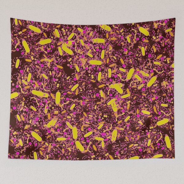 Item preview, Bacteria shapes (red) designed and sold by vividbiology.