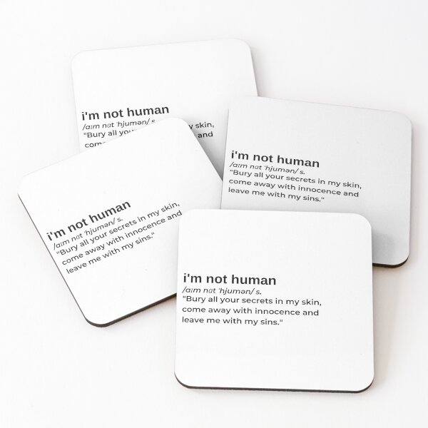 Item preview, I'm Not Human by XXXTentacion designed and sold by RapLyricsStore.