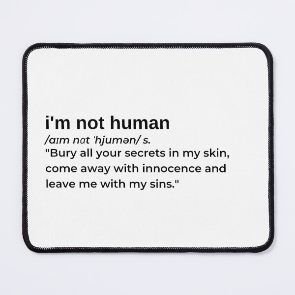 Item preview, I'm Not Human by XXXTentacion designed and sold by RapLyricsStore.