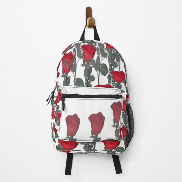 Item preview, RED ROSE BUDS PATTERN WHITE ART designed and sold by sharlesart.