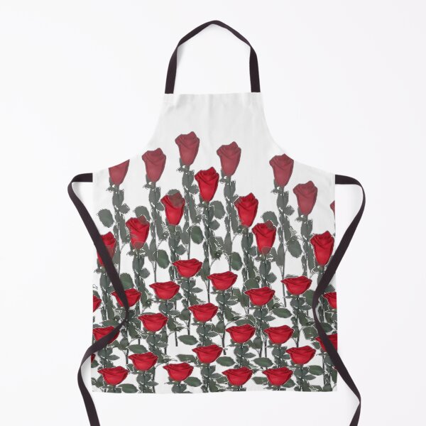 Item preview, RED ROSE BUDS PATTERN WHITE ART designed and sold by sharlesart.
