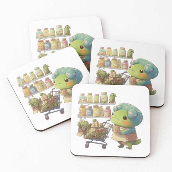 Item preview, Frog Grocery Shopping Sticker designed and sold by Cute Critters Stickers.