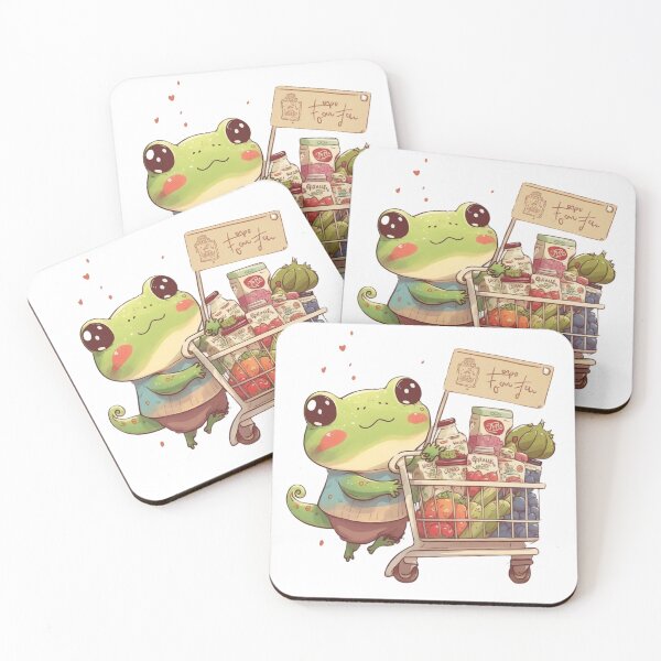 Item preview, Froggy Grocery Shopping Sticker designed and sold by Cute Critters Stickers.