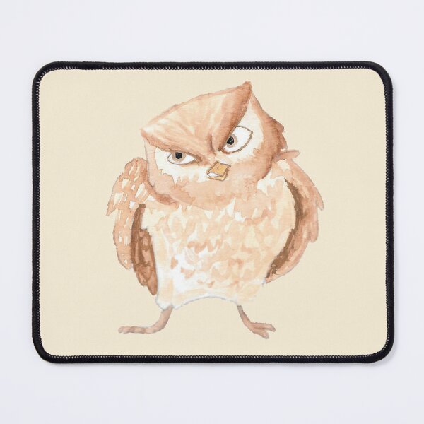 Item preview, Grumpy Owl Watercolour Painting designed and sold by PaperRain.