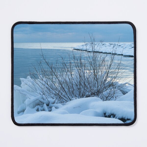 Item preview, Cold Blue Stillness - Polar Vortex Ice and Snow Formations on Lake Ontario designed and sold by Georgia Mizuleva.