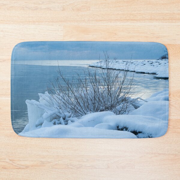 Item preview, Cold Blue Stillness - Polar Vortex Ice and Snow Formations on Lake Ontario designed and sold by Georgia Mizuleva.