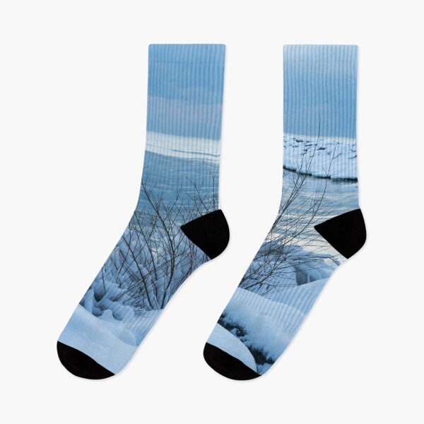 Item preview, Cold Blue Stillness - Polar Vortex Ice and Snow Formations on Lake Ontario designed and sold by Georgia Mizuleva.