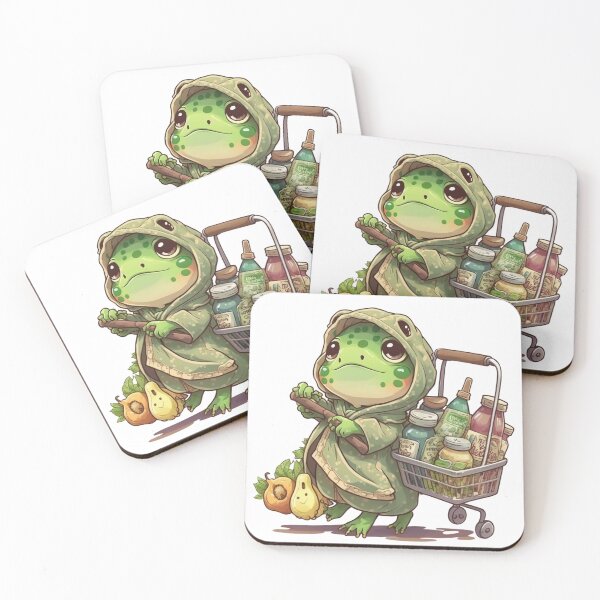 Item preview, Grocery-Getting Frog Sticker designed and sold by Cute Critters Stickers.