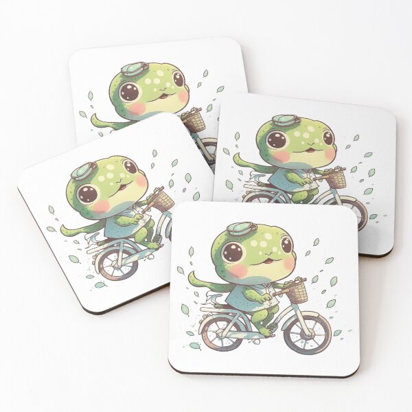 Item preview, Bicycle-Riding Frog Sticker designed and sold by Cute Critters Stickers.