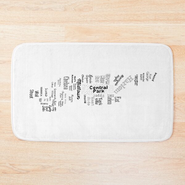 Item preview, new york city/manhattan map - white designed and sold by Mitra Farmand.