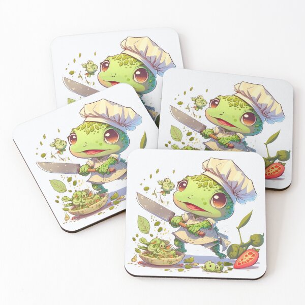 Item preview, Frog Chef Salad Sticker designed and sold by Cute Critters Stickers.