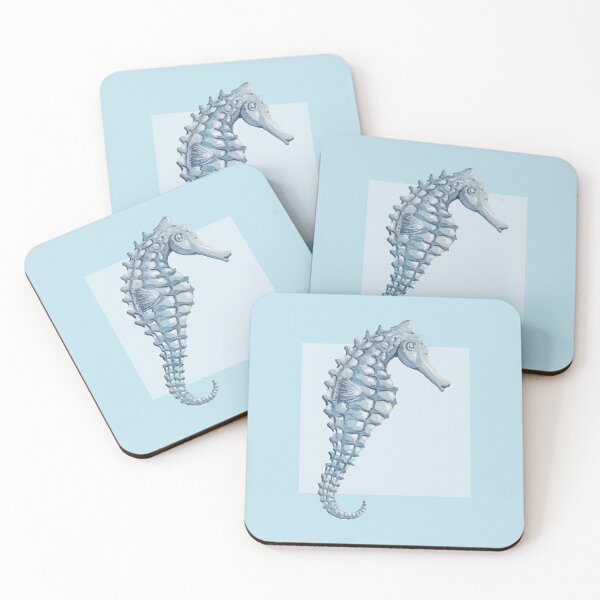 Item preview, Seahorse in light blue designed and sold by LisaLeQuelenec.