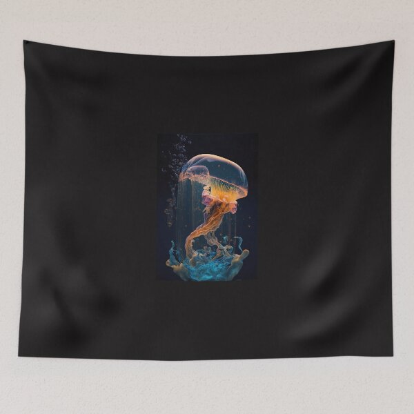 Item preview, Jellyfish Luminescence: A radiant display of oceanic art designed and sold by AstralArtisan.