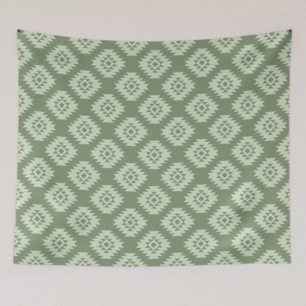 Item preview, Aztec pattern in sage color designed and sold by BattaAnastasia.