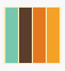 1970's Color Palette Retro Stripe Pattern Photographic Print