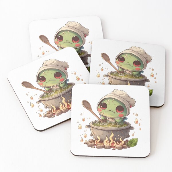 Item preview, Frog Soup Chef Sticker designed and sold by Cute Critters Stickers.