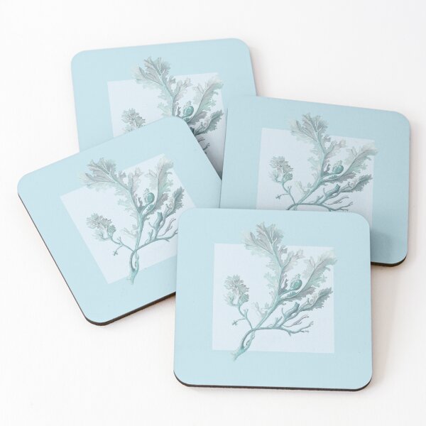 Item preview, Botanical seaweed in pale blue designed and sold by LisaLeQuelenec.