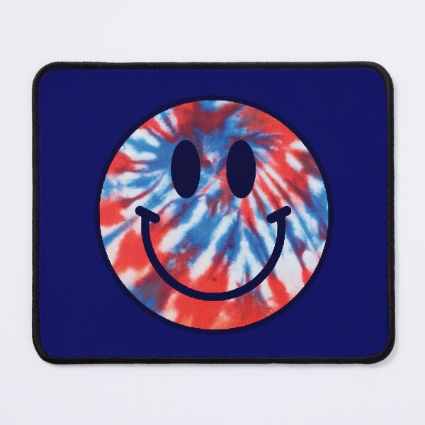 Item preview, RED, WHITE AND BLUE TIE DYE SMILE HAPPY FACE designed and sold by MNG123.
