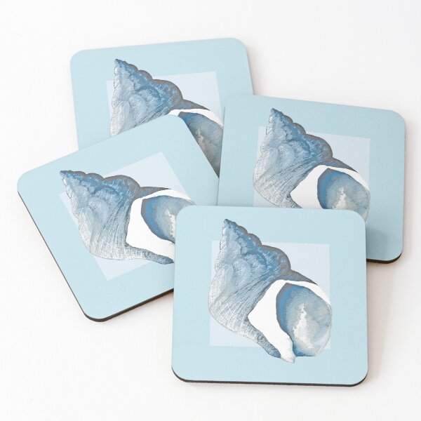 Item preview, Whelk shell in pale blue designed and sold by LisaLeQuelenec.