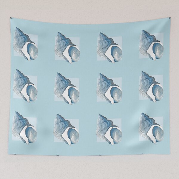 Item preview, Whelk shell in pale blue designed and sold by LisaLeQuelenec.