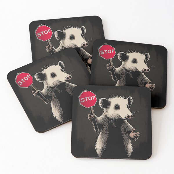 Item preview, Possum Stop - Opossum Holding a Stop Sign designed and sold by IfDesignGroup.